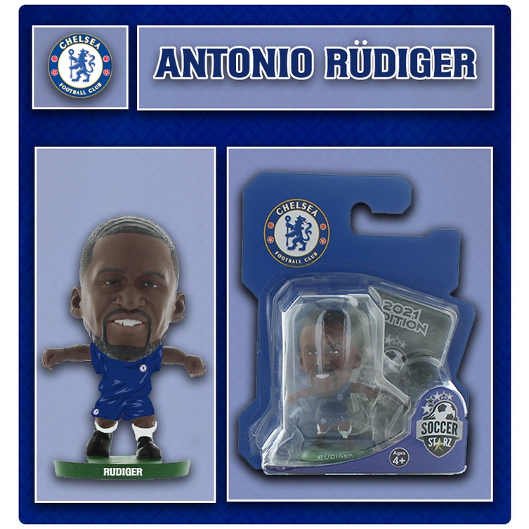 โมเดลนักฟุตบอล SoccerStarz ลิขสิทธิ์แท้จากสโมสร Chelsea - Antonio Rudiger 2021