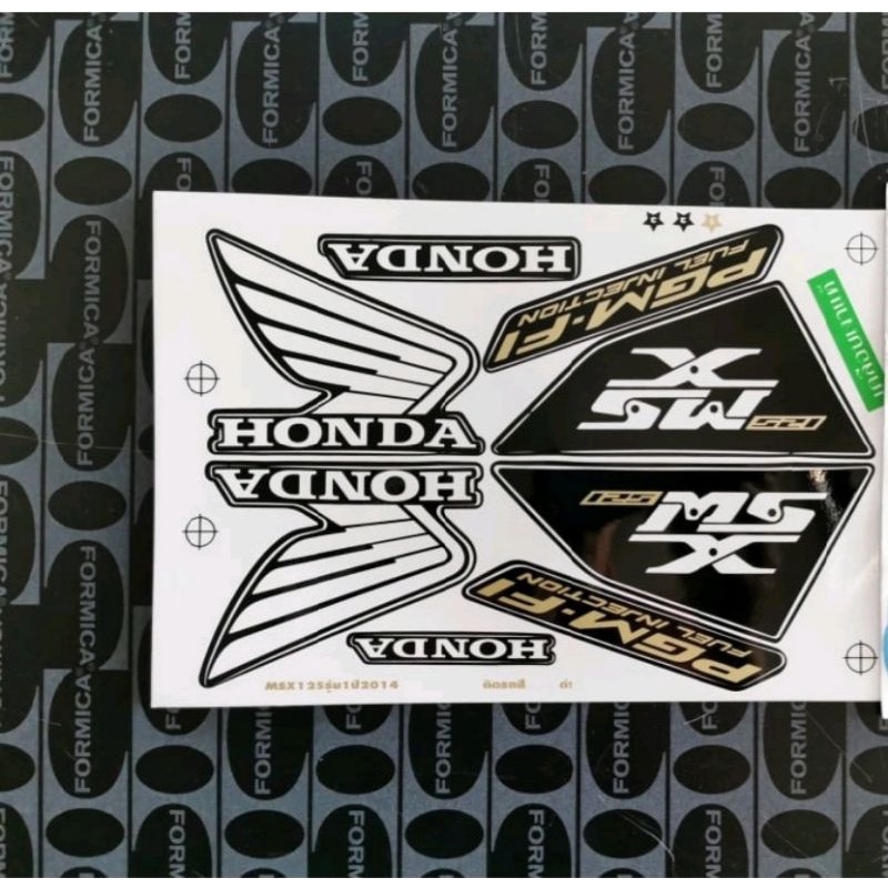 สติ๊กเกอร์ honda MSX 125 SF สีดำปี 2014 รุ่น 1