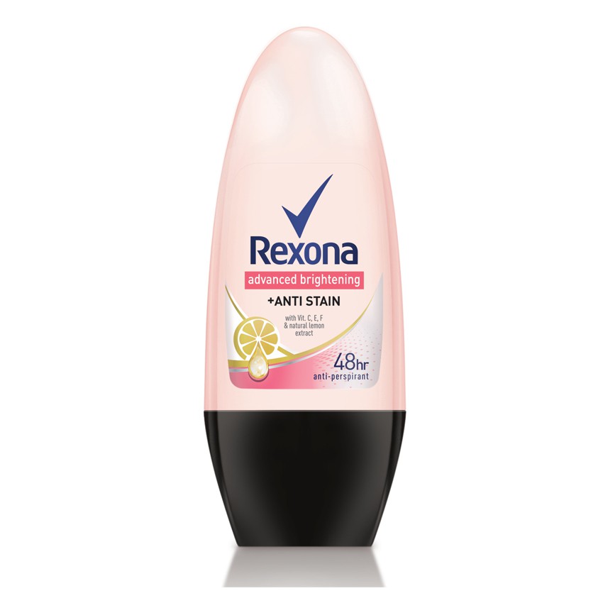 ร้านไทย ส่งฟรี REXONA แอดวานซ์ ไบรท์เทนนิ่ง + แอนตี้ สเตน โรลออน 50 มล. เก็บเงินปลายทาง