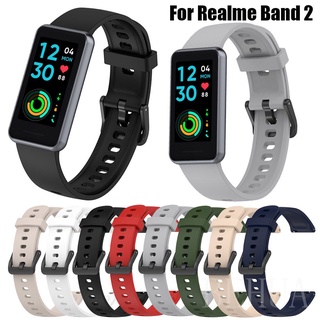 สายนาฬิกาข้อมือซิลิโคน แบบเปลี่ยน สําหรับ Realme band 2 Realme band2