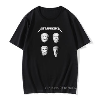 เสื้อยืดผ้าฝ้าย พร้อมส่ง เสื้อยืดแขนสั้น พิมพ์ลาย Metaphysica Fun Metal S Metaphysical Socrates Aristotle Pythagoras Exi