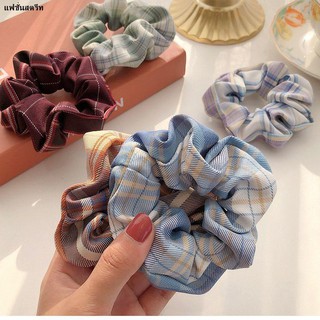 BMJK Uniform Simple ins Large Intestine Hair Tie Plaid Literary Academy Style Same Rope Accessories