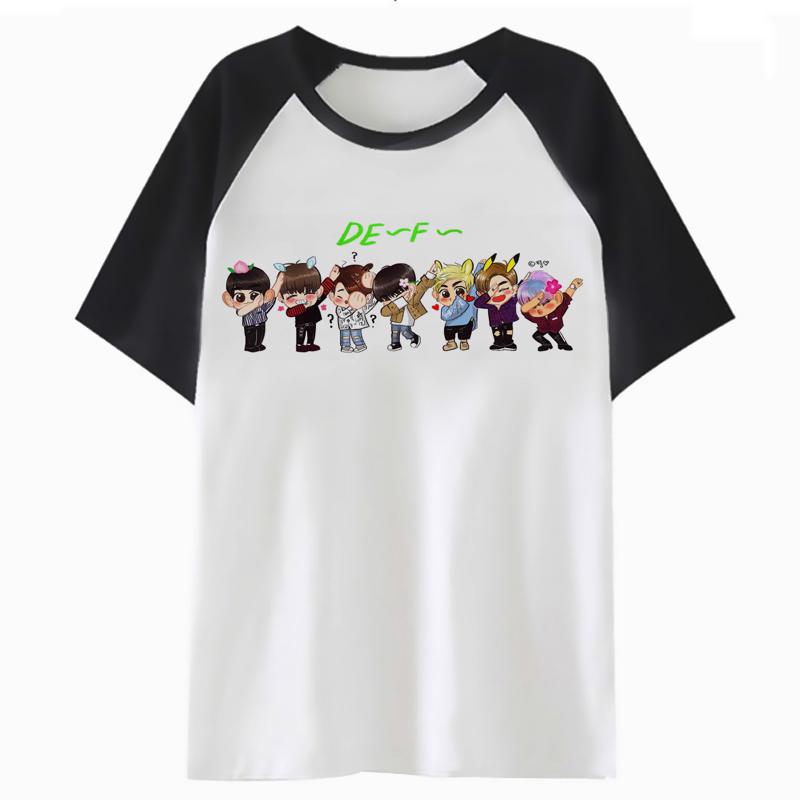 got7 เสื้อยืด แขนสั้น เสื้อยืดชาย หญิง T-Shirt women 2019 Spring Autumn New Cotton T Shirt women Solid Color Tshirt