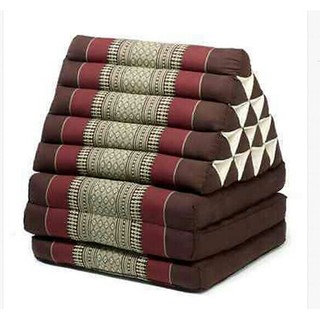 หมอนอิงพร้อมเบาะนอน หมอนสามเหลี่ยม 15 ช่อง 3 พับ Thai Triangle Cushion Pillow 3 Fold Kapok100% Filled XXL