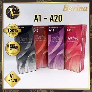 (เบอร์ A1 - A20) Berina Hair Color Cream ครีมย้อมผม เบอริน่า คัลเลอร์ ครีม A1 - A20 (60 g.)