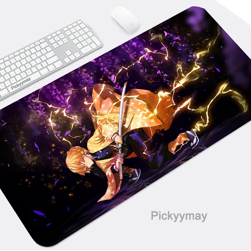 แผ่นรองเมาส์ คีย์บอร์ด ยาง ลายอนิเมะ Demon Slayer Kimetsu No Yaiba 900x400 ขนาดใหญ่ สําหรับเล่นเกม PC