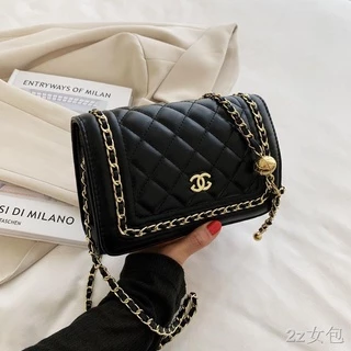 พร้อมส่ง❥ กระเป๋าสะพายข้างกระเป๋าสะพายไหล่แฟชั่นยอดนิยม rhombus chain messenger กระเป๋าสี่เหลี่ยมผู้หญิง กระเป๋า