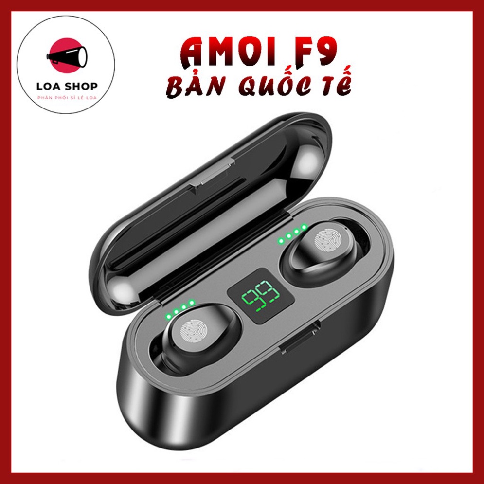 F9 Amoi ชุดหูฟังไร้สาย Bluetooth International Version แบตเตอรี่กันน้ํา 2000mah Touch Sensor - F9_Ho