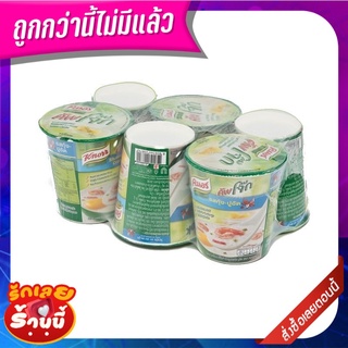 คนอร์คัพ โจ๊กกึ่งสำเร็จรูป รสกุ้ง-ปูอัด 35 กรัม x 6 ถ้วย Knorr Cup Jok Shrimp 35 g x 6 Cups