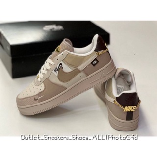 รองเท้า Nike Air Force 1 07 LX Tan Bling ใส่ได้ทั้ง ชาย หญิง ส่งฟรี