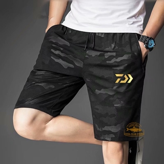 【READY】 DAIWA Fashion Mens Fishing Casual Shorts Summer Thin Camouflage Sports Straight Shorts Outdoor Beach Pants