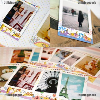 Utilizinggoods❥ กรอบรูปกระดาษสติกเกอร์ สําหรับรูปโพลารอยด์ น่ารัก และสดใส