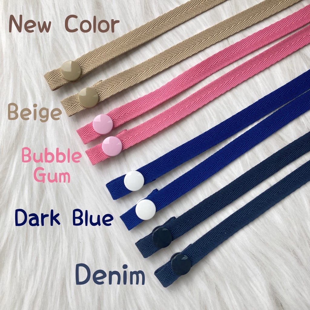 New Color  สายคล้องแมสผู้ใหญ่ ยาวพิเศษ สาย80cm+Stopper ปรับสายได้ ผ้าหนานุ่ม รุ่นกระดุมสแนป สำหรับผู