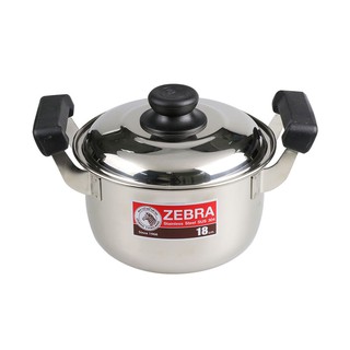 kitchenware POT ZEBRA CARRY 18CM Kitchen equipment Kitchen equipment เครื่องครัว หม้อต้ม หัวม้าลาย CARRY 18 ซม. เครื่องค