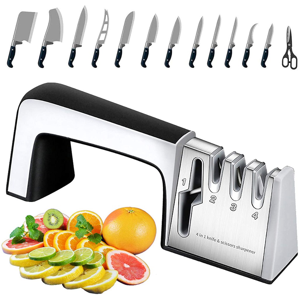 Kitchen Knife Sharpener 4in1 Professional Knife Sharpeners Steel