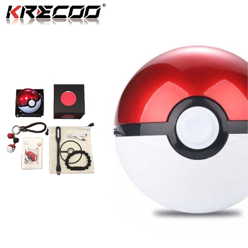 Krecoo พาวเวอร์แบงค์ ขนาดเล็ก 10000mAh ลายโปเกม่อนบอลน่ารัก