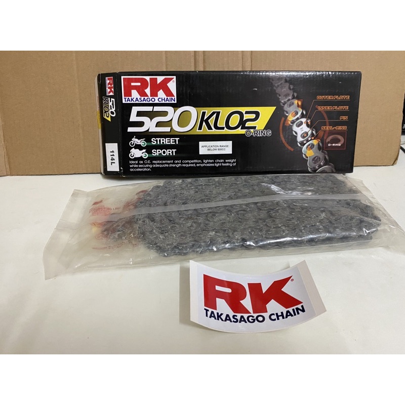 RK 520 KLO2 Oring O แหวนโซ่ 520 X 114 L ประเภทหมุด