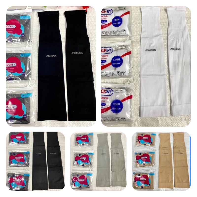 ปลอกแขน  กันยูวีป้าย socksy 1แพ็คมี 12 คู่(118)