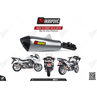 ท่อแต่ง Akrapovic Exhaust Slip-On Line (Titanium) New shape BMW R1200RT 2014-2018