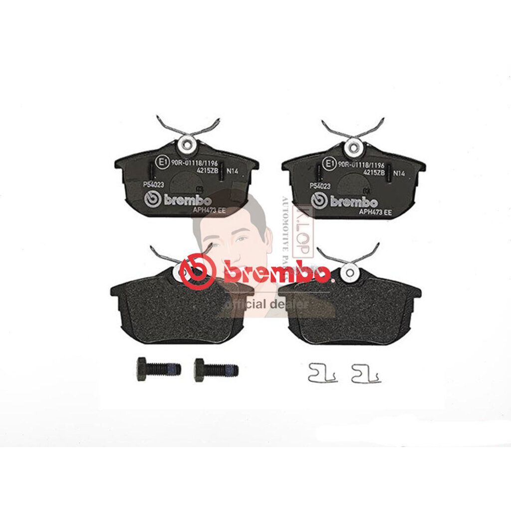 P54 023B ผ้าเบรก-R-แท้ BREMBO รุ่น Black : VOLVO S40/V40 2.0 ปี95-98 " เครอป อะไหล่ยนต์"