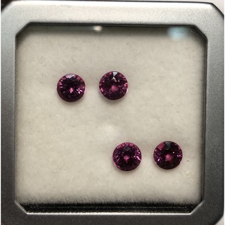 Rhodolite garnets rounds pair