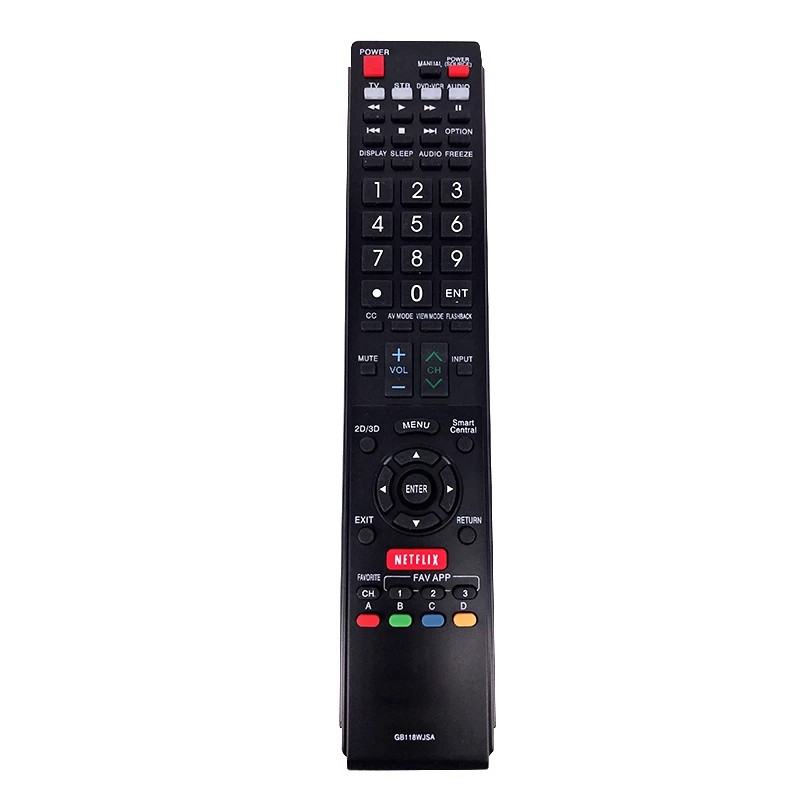 Sharp GB118WJSA สมาร์ททีวีรีโมทคอนโทรลเปลี่ยน GB118WJSA รีโมทคอนโทรลสําหรับ SHARP LCD TV AQUOS TV 2D