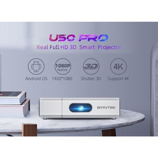 AUN U50 โปรเจคเตอร์ mini โฮมโปรเจคเตอร์ โปรแจ็คเตอร์ เครื่องฉาย projector 4k wifi android เครื่องฉายหนัง โปรเจคเตอร์