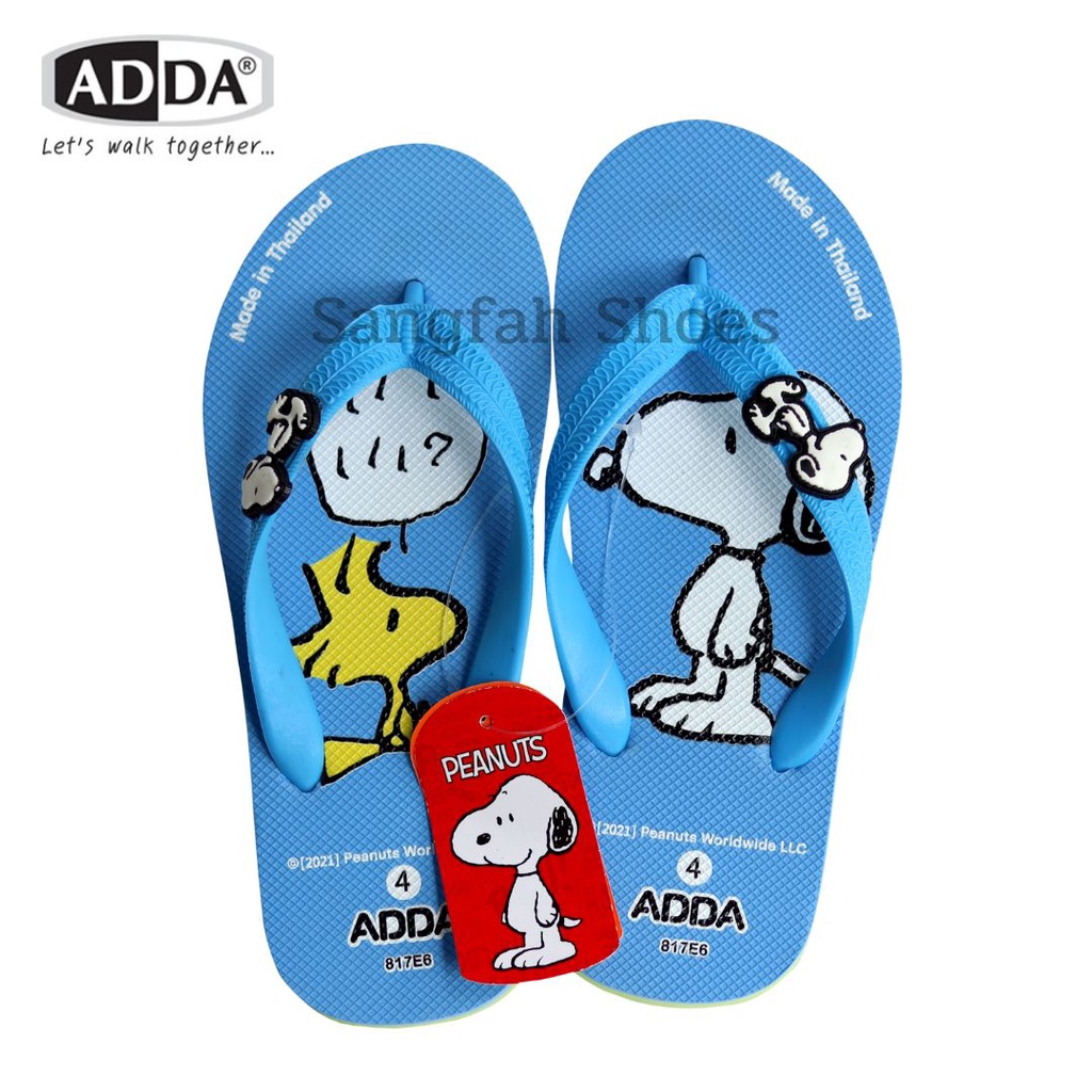 รองเท้าแตะผู้หญิง หูหนีบ รองเท้าฟองน้ำ ADDA ( แอดด้า ) รุ่น 817E6 ลาย Peanuts Snoopy ลิขสิทธิ์แท้