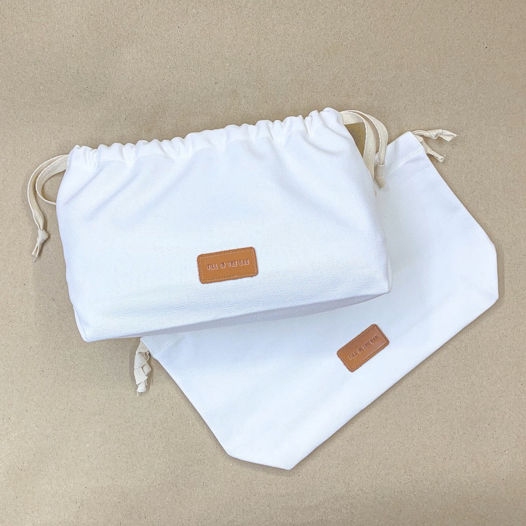Fill in the bag กระเป๋าผ้าซับในสีครีมใส่ด้านในกระเป๋ารุ่น Sunray