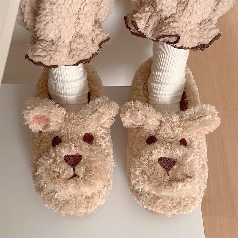 TEDDY BEAR HOUSE SLIPPERS ROOM SHOES