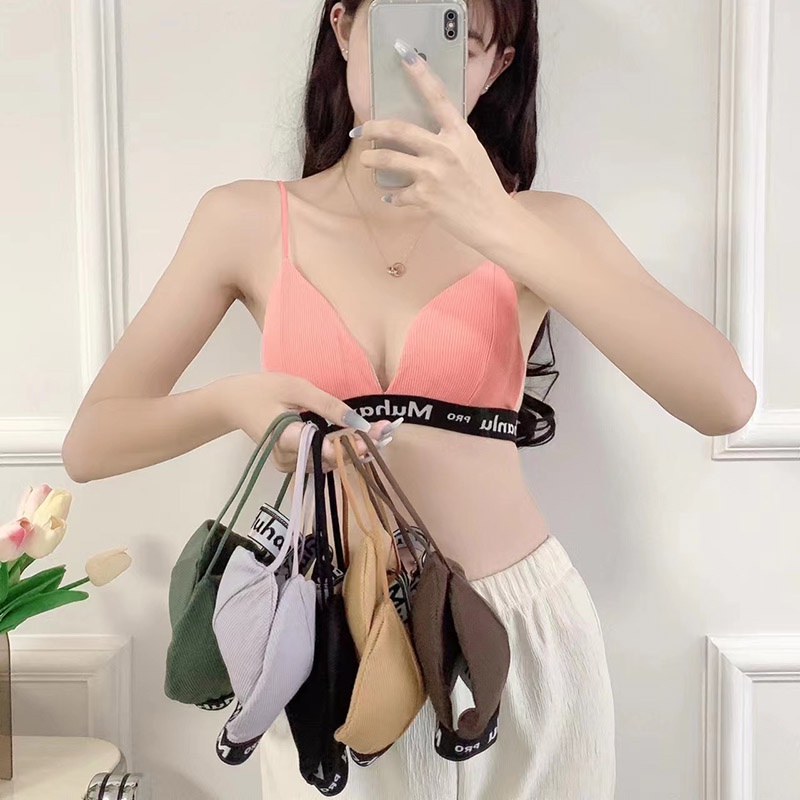 บราสายเดี่ยว ใส่เที่ยวทะเล ขอบบราMuhanlu ใส่กับกางเกง หรือกระโปรงโคตรสวย สวยแบบตะโกน