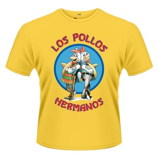 เสื้ ◎♘☫เสื้อยืดคอก ลมแขนสั้น breaking bad  los pollos แฟชั่นสําหรับผู้ชายS-5XL