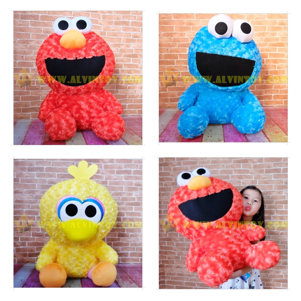 ตุ๊กตา Elmo เอลโม่ ตุ๊กตา Big Bird บิ๊กเบิรด์ ตุ๊กตา Cookie Monster คุกกี้มอนสเตอร์ ขนาด 20 นิ้ว สินค้าลิขสิทธิ์แท้