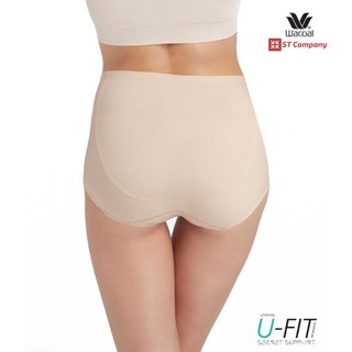 กางเกงใน Wacoal U-Fit Extra Panty ทรง Short (เต็มตัว) สีเบจ (BE) 1 ชิ้น  รุ่น WU4838 กางเกงในผู้หญิง วาโก้ กระชับก้น ก้น