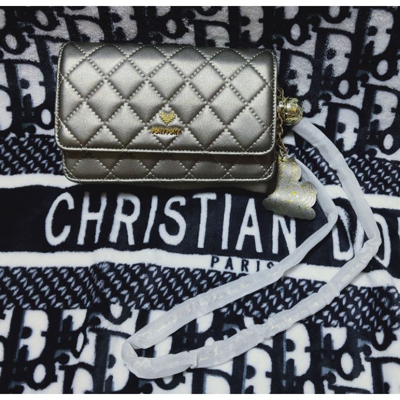 Ponypony กระเป๋า woc หนังแกะ สีคอปเปอร