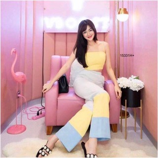 " New fashion set 〰️🖤🤎 ชุดเซท ครอปสายเดี่ยว กางเกงทรูโทน