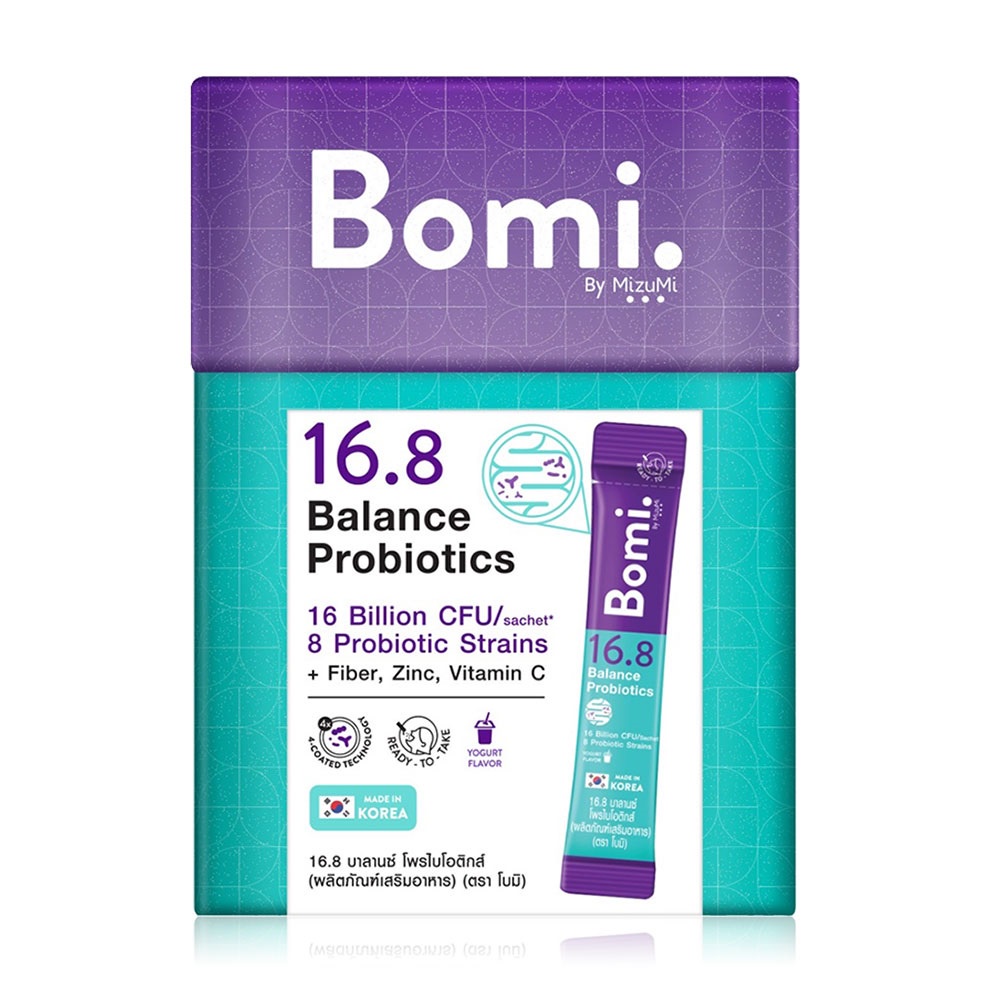 Bomi มีทั้ง 2 แบบ สูตรโบมิ โพรไบโอติก ท้องผูก Dipeptide Collagen 1,500 mg โบมิ อินสแตนท์ ได คอลลาเจน