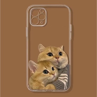 เคสโทรศัพท์มือถือนิ่ม ลายแมวน่ารัก สําหรับ iphone 6s 8 7plus x xr 11pro 12 13mini 14promax