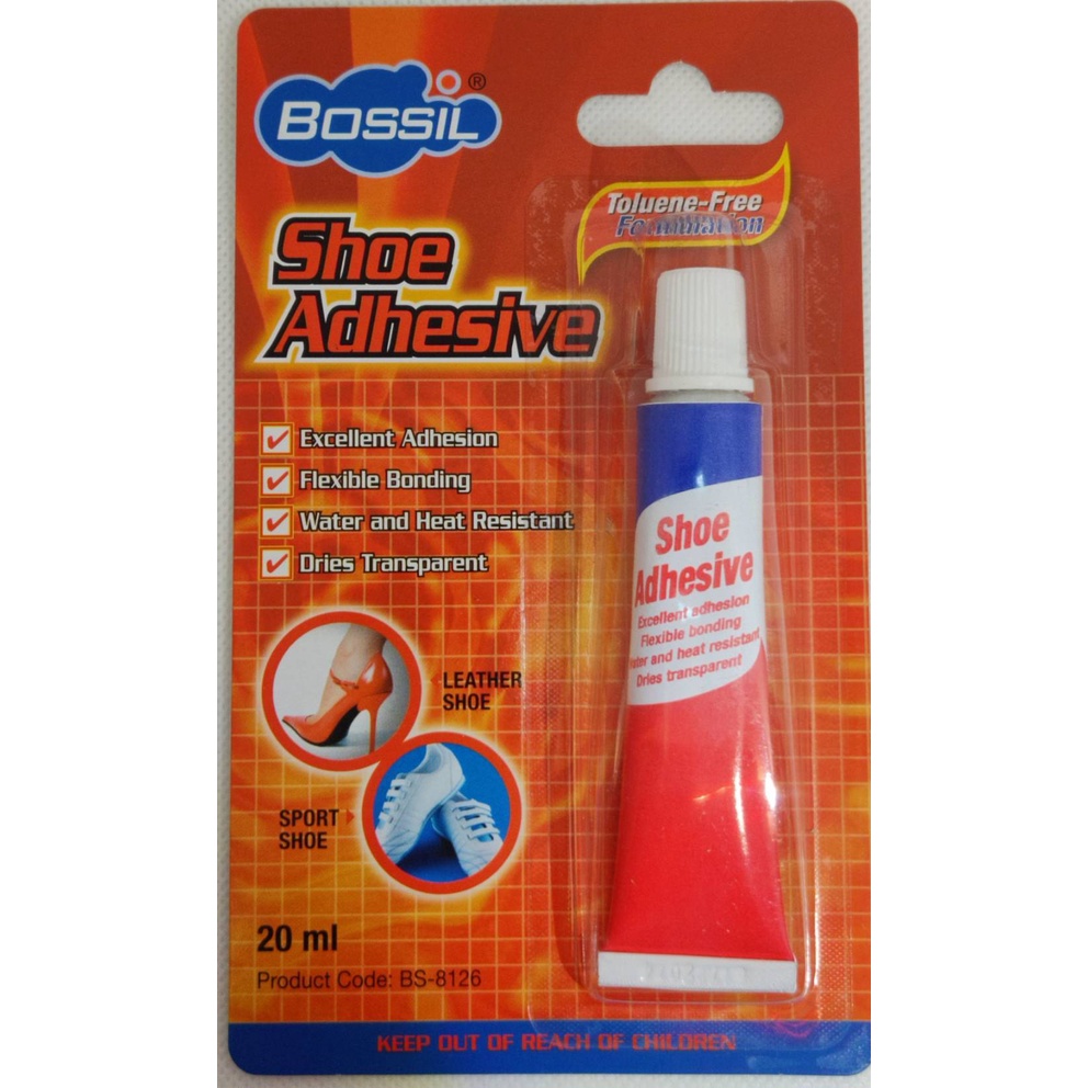 กาวยางอเนกประสงค์ ติดรองเท้า ติดเครื่องหนัง Bossil Shoe Adhesive ขนาด 20ml