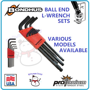 BALL END ALLEN KEY SET L WRENCH SET BONDHUS BRAND BALLPOINT HEX ALLEN KEY SET L-WRENCH HEXAGON DRIVE
