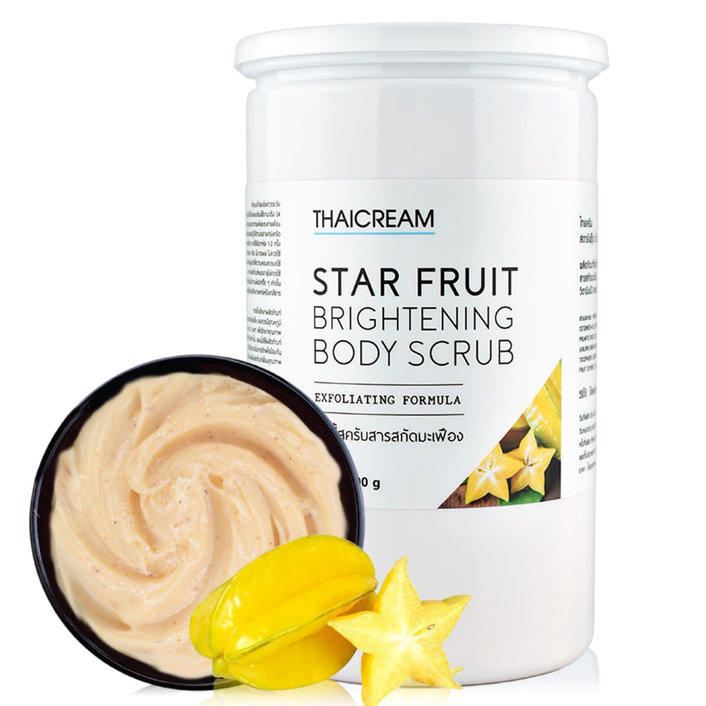 1กิโล Thaicream สครับมะเฟือง สครับผิว ไทยครีม ครีมขัดผิว ไทยครีม Star Fruit Brightening Body Scrub