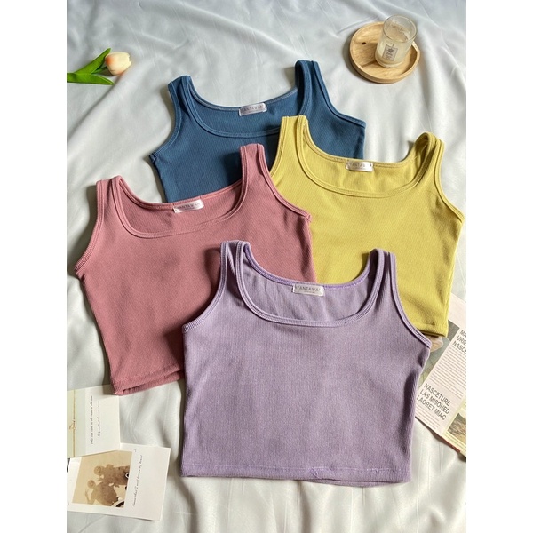 TTW104 🥯 𝐉𝐢𝐦𝐦𝐲 𝐜𝐫𝐨𝐩 𝐭𝐨𝐩 🌈 🌼 • ·̫ •ヾ  เสื้อครอปคอเหลี่ยม  ดีไซน์สวย แมทช์ได้ทุกลุค