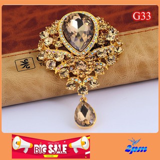 2PMเข็มกลัด เข็มกลัดใส่ออกงาน ประดับคริสตัล สินค้าพร้อมส่ง สวยตรงปก G33