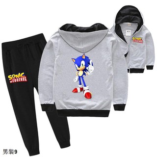 ชุดสูทเสื้อกันหนาว sonic the hedgehog แบบมีซิปแฟชั่นสําหรับเด็ก（ขายล่วงหน้า）