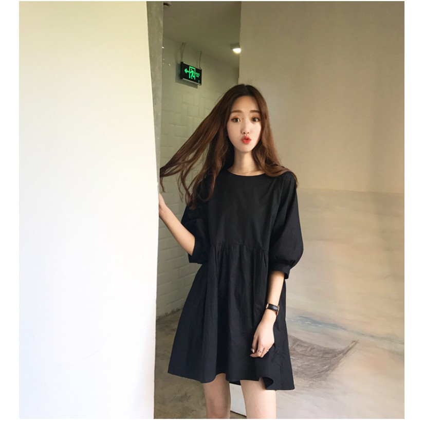 พร้อมส่งAmmie ชุดเดรสสั้นแขนตุ๊กตา สไตล์เกาหลี korean dress