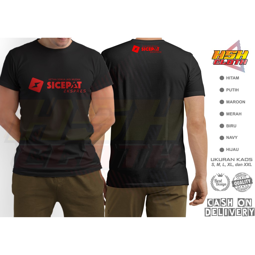 Sicepat Express V2 Company Cotton Combed 30s NC DTF Screen Printing ผ้า HSH