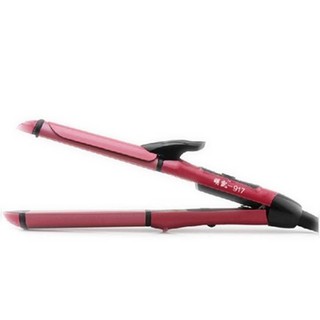 ที่ม้วนผม แปรงม้วนผมไฟฟ้า Hair Curler เครื่องม้วนผม&amp;เครื่องหนีบผม 2 in 1Hair Curler- Red