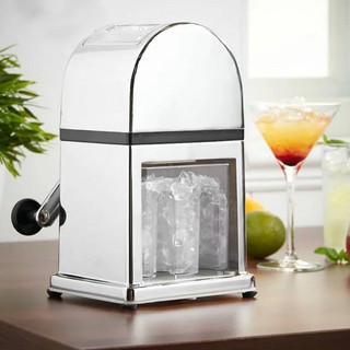 เครื่องบดน้ำแข็ง มือหมุน Ice Crusher Mini Iceเครื่องสแตนเลส Chopperคู่มือกรวยหิมะSmoothie Maker Ice Block Breaking