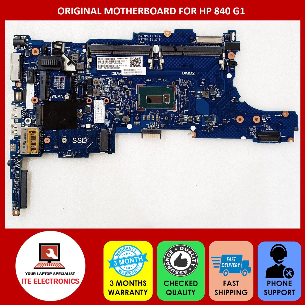 HP ELITEBOOK 840 G1 INTEL i5-4300U MOTHERBOARD 730803-001 6050ก2560201-MB-A02