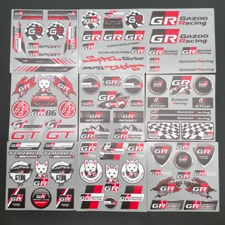 สติกเกอร์โลโก้ GR GAZOO Racing สําหรับติดตกแต่งกระจกรถยนต์ Toyota Yaris Supra 86 RAV4 Vitz Camry Reiz Crown Corolla